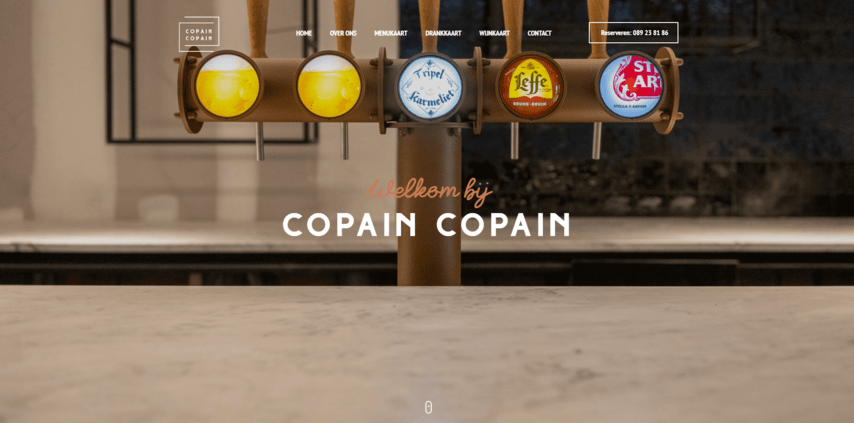 Foto van de website van Copain Copain